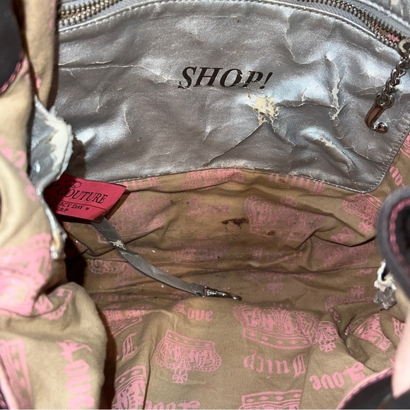 Vintage Pink Juicy Couture Tote Bag Handbag Purse Velour Y2K Daydreamer - Picture 12 of 13